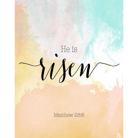 He Is Risen Black Modern Wood Framed Art Print with Double Matting by Moss, Tara