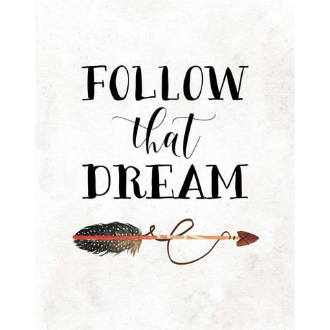 Follow that Dream Black Modern Wood Framed Art Print with Double Matting by Moss, Tara