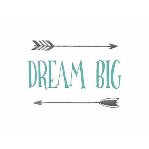 Dream Big White Modern Wood Framed Art Print by Moss, Tara