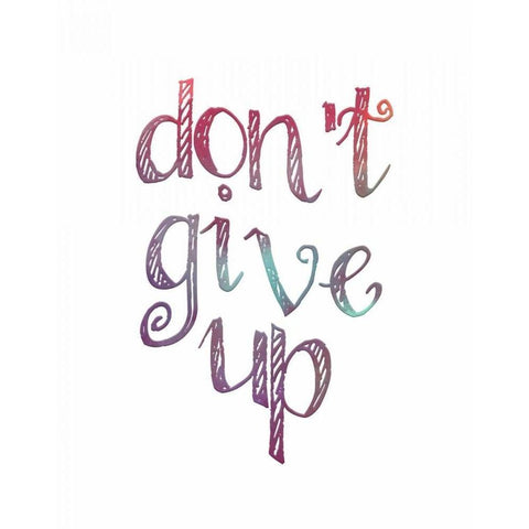 Dont Give Up Gold Ornate Wood Framed Art Print with Double Matting by Moss, Tara