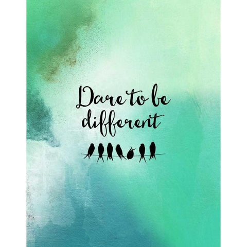 Dare to Be Different Gold Ornate Wood Framed Art Print with Double Matting by Moss, Tara