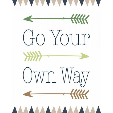 Go Your Own Way Black Modern Wood Framed Art Print with Double Matting by Moss, Tara