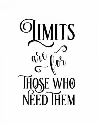 Limits Are For Black Ornate Wood Framed Art Print with Double Matting by Moss, Tara