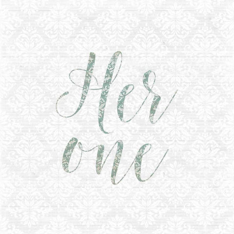 Her One White Modern Wood Framed Art Print by Moss, Tara