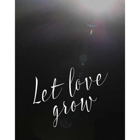 Let Love Grow Black Modern Wood Framed Art Print with Double Matting by Moss, Tara