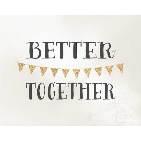 Better Together Gold Ornate Wood Framed Art Print with Double Matting by Moss, Tara