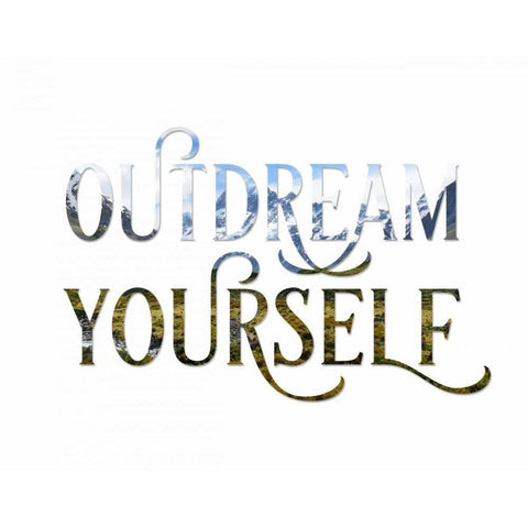 Outdream Yourself White Modern Wood Framed Art Print by Moss, Tara