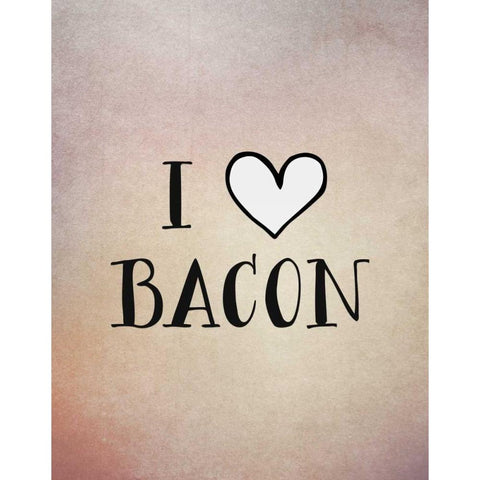 I Love Bacon Gold Ornate Wood Framed Art Print with Double Matting by Moss, Tara