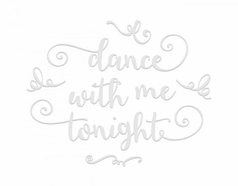 Dance with Me Tonight White Modern Wood Framed Art Print with Double Matting by Moss, Tara