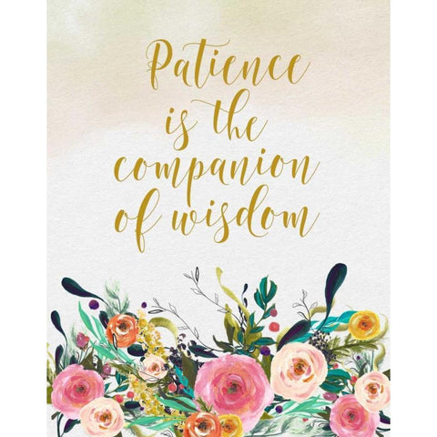 Companion of Wisdom Quote Gold Ornate Wood Framed Art Print with Double Matting by Moss, Tara