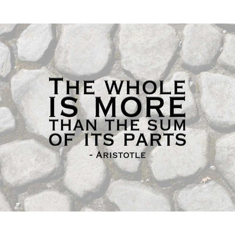 The Whole is More White Modern Wood Framed Art Print by Moss, Tara