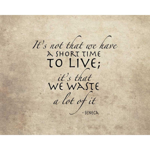 Seneca Time Quote Gold Ornate Wood Framed Art Print with Double Matting by Moss, Tara