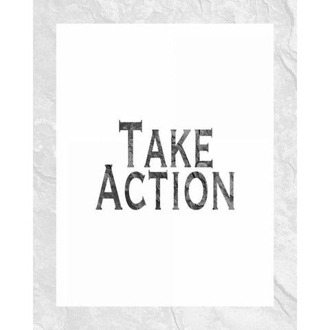 Take Action Black Modern Wood Framed Art Print with Double Matting by Moss, Tara