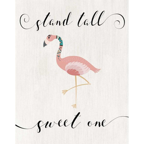 Stand Tall Sweet One White Modern Wood Framed Art Print by Moss, Tara