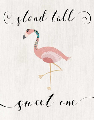 Stand Tall Sweet One White Modern Wood Framed Art Print with Double Matting by Moss, Tara