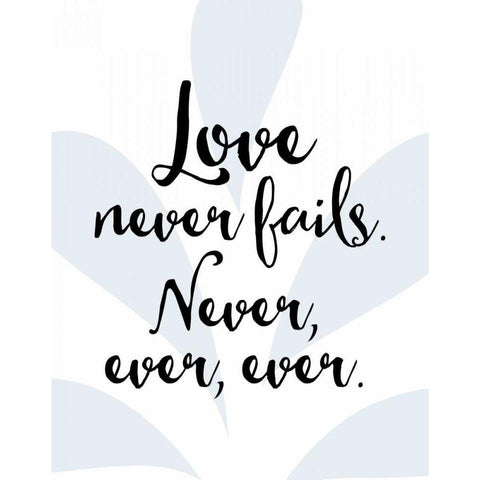 Love Never Fails Gold Ornate Wood Framed Art Print with Double Matting by Moss, Tara