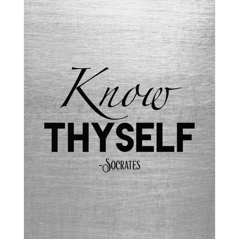 Know Thyself Black Modern Wood Framed Art Print with Double Matting by Moss, Tara