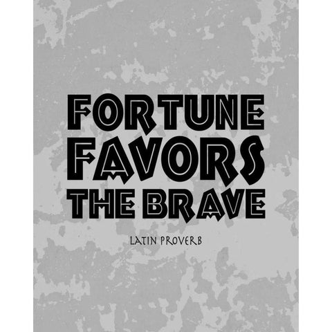 Fortune Favors the Brave Gold Ornate Wood Framed Art Print with Double Matting by Moss, Tara