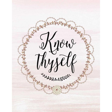 Know Thyself White Modern Wood Framed Art Print by Moss, Tara