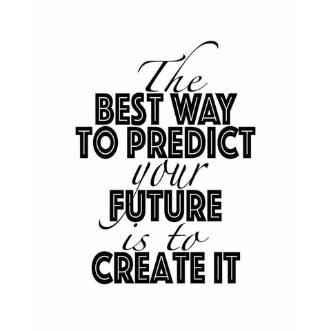 Predict Your Future White Modern Wood Framed Art Print by Moss, Tara