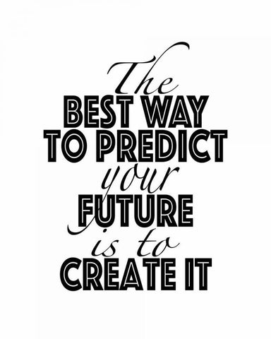 Predict Your Future Black Ornate Wood Framed Art Print with Double Matting by Moss, Tara