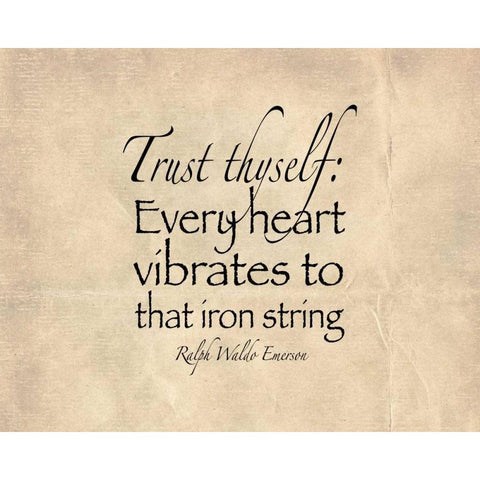 Trust Thyself Black Modern Wood Framed Art Print with Double Matting by Moss, Tara