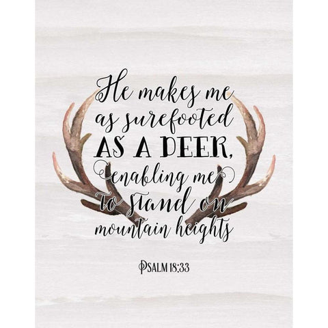 Psalm 18-33 White Modern Wood Framed Art Print by Moss, Tara