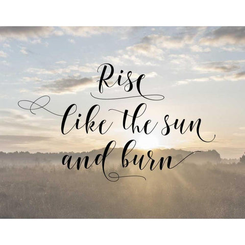 Rise Like The Sun White Modern Wood Framed Art Print by Moss, Tara