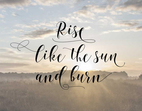 Rise Like The Sun Black Ornate Wood Framed Art Print with Double Matting by Moss, Tara