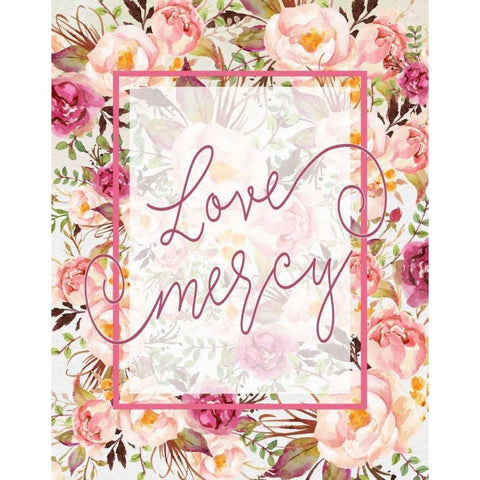 Love Mercy Gold Ornate Wood Framed Art Print with Double Matting by Moss, Tara