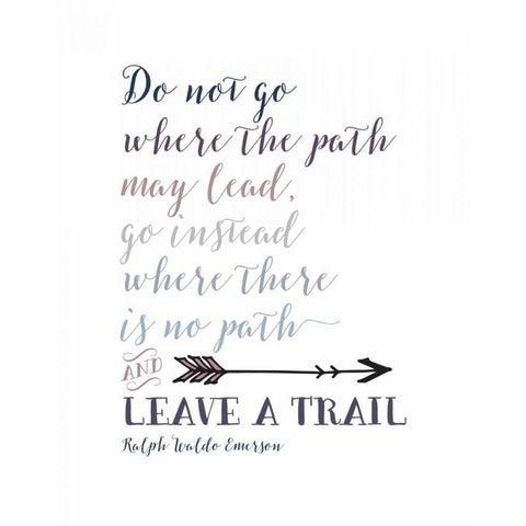 Leave a Trail Black Modern Wood Framed Art Print with Double Matting by Moss, Tara