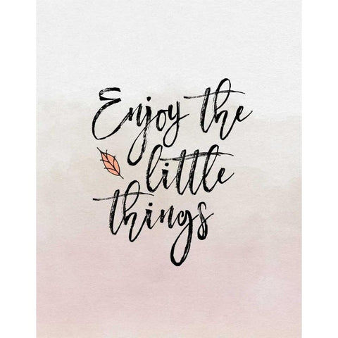 Enjoy the Little Things White Modern Wood Framed Art Print by Moss, Tara