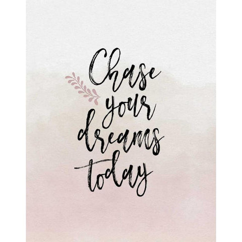 Chase Your Dreams Today Gold Ornate Wood Framed Art Print with Double Matting by Moss, Tara