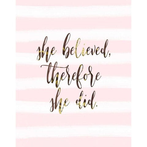 She Believed White Modern Wood Framed Art Print by Moss, Tara