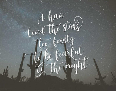 I Have Loved the Stars Black Ornate Wood Framed Art Print with Double Matting by Moss, Tara