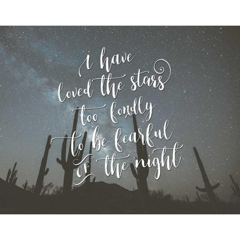 I Have Loved the Stars White Modern Wood Framed Art Print by Moss, Tara