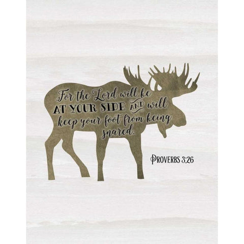 Proverbs 3-26 White Modern Wood Framed Art Print by Moss, Tara