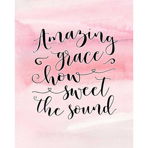 Amazing Grace Black Modern Wood Framed Art Print with Double Matting by Moss, Tara