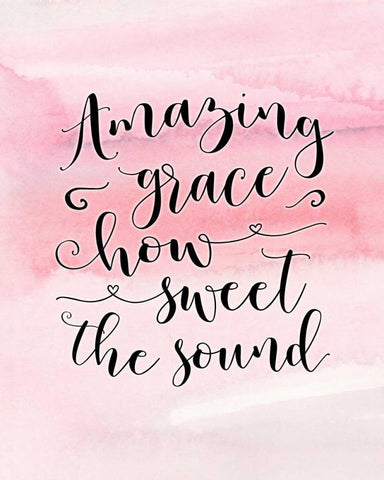 Amazing Grace White Modern Wood Framed Art Print with Double Matting by Moss, Tara