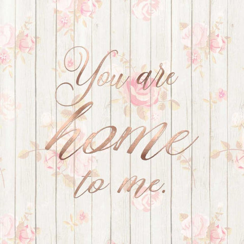 You Are Home to Me Gold Ornate Wood Framed Art Print with Double Matting by Moss, Tara