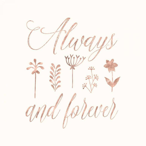 Always and Forever Floral White Modern Wood Framed Art Print by Moss, Tara