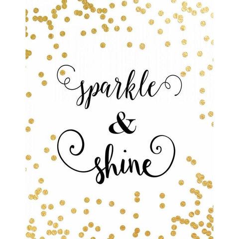 Sparkle and Shine White Modern Wood Framed Art Print by Moss, Tara