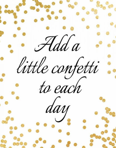 Add a Little Confetti Black Ornate Wood Framed Art Print with Double Matting by Moss, Tara