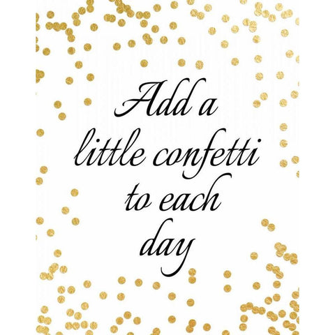 Add a Little Confetti Black Modern Wood Framed Art Print by Moss, Tara