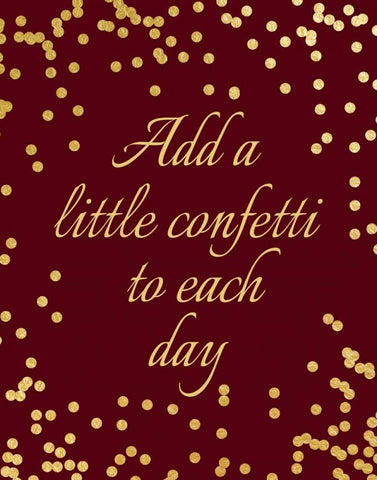 Add a Little Confetti II White Modern Wood Framed Art Print with Double Matting by Moss, Tara