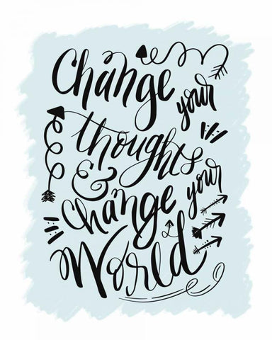 Change Your World Black Ornate Wood Framed Art Print with Double Matting by Moss, Tara