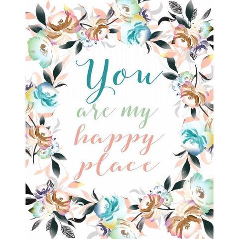 You Are My Happy Place II Black Modern Wood Framed Art Print with Double Matting by Moss, Tara