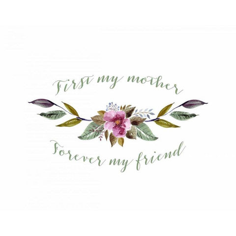 First My Mother Black Modern Wood Framed Art Print by Moss, Tara