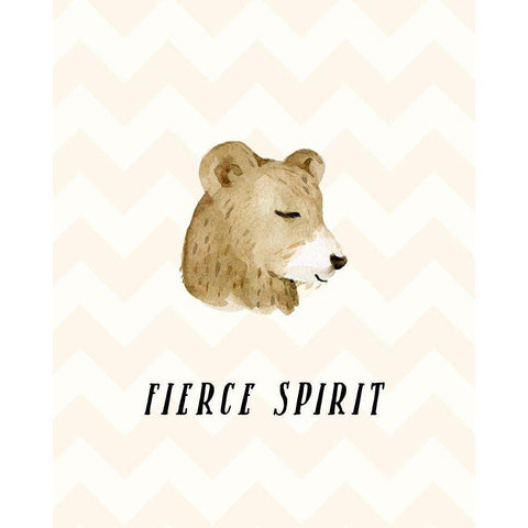 Fierce Spirit Black Modern Wood Framed Art Print with Double Matting by Moss, Tara