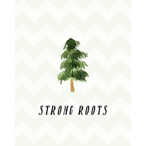 Strong Roots Black Modern Wood Framed Art Print by Moss, Tara